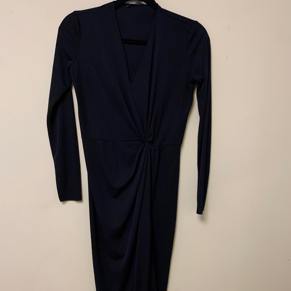 Navy midi dress